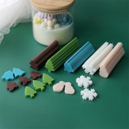 Natal tubo de silicone coluna sabão vela molde mini boneco de neve sino floco de neve forma da árvore de natal incorporar sabão fazendo suprimentos molde de tubulação - Image 1