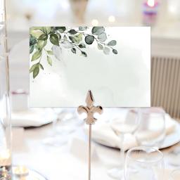 Greenery Aquarela Place Cartões para Festa de Casamento, Table Place Setting Cards, Floral Place Card para Tabelas, Easy Folding, 10 PCs/Pack - Image 5