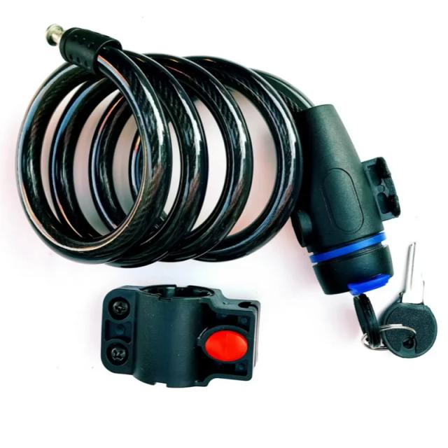 Trava de Corrente Antirroubo para Motocicleta 80cm Metal Alta Resistência com 2 Chaves