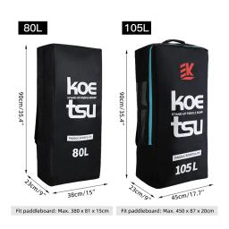 KOETSU-Mochila de Viagem para Paddleboard Inflável, SUP Stand Up Board, Bolsa de Transporte, Surf Board Mochila, 80L 105L - Image 6