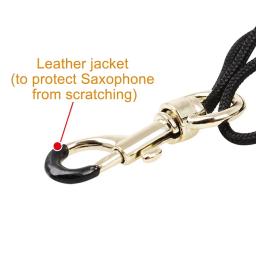 M MBAT-Couro ajustável Arnês Saxofone, Ombro Strap Belt, Sax Correias do pescoço com fecho de gancho, peças saxofone, alta qualidade - Image 5