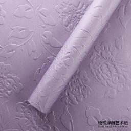 Papel de arte texturizado convexo, 10 peças 58*58cm, à prova d'água, papéis de embalagem de flores, buquê de flores, papel de embalagem tridimensional - Image 3