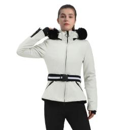 Gsou 2024 nova jaqueta de esqui das mulheres espessamento snowboard macacão feminino inverno à prova vento à prova dwindproof água respirável roupas casaco de esqui - Image 2