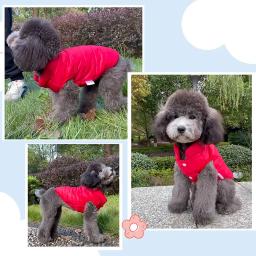 Cão de estimação jaqueta quente puro algodão conforto roupas do cão colete à prova dthicken água engrossar para pequeno médio cães casaco quente suprimentos para animais estimação - Image 5