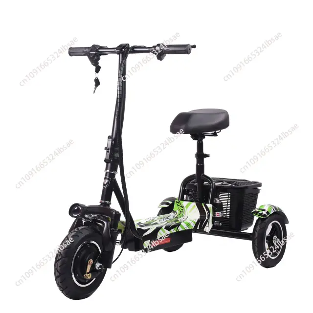 Triciclo Elétrico Adulto Dobrável Bateria Lítio