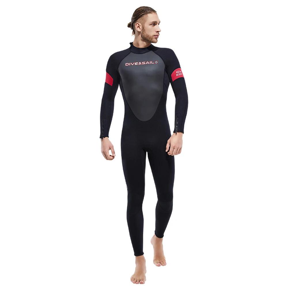 Terno de mergulho em neoprene para homens e mulheres, traje de manga comprida, protetor solar, corpo inteiro, surf, pesca submarina, snork, 3mm - Image 1