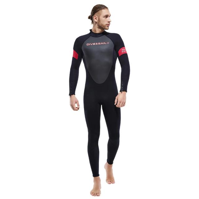 Terno de Mergulho em Neoprene 3mm para Homens e Mulheres - Traje Completo com Manga Longa e Proteção Solar para Surf, Pesca Submarina e Snorkeling