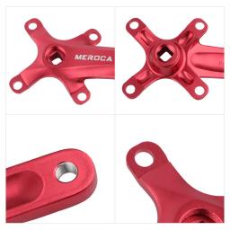 Meroca cx buraco quadrado bicicleta pedaleira 104bcd liga de alumínio ixf buraco quadrado mountain bike pedaleira 170mm 32t/34t/36t/38t/40t/42 - Image 3