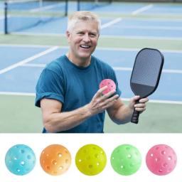 Pickleball luminoso para competição ao ar livre, bola verde durável, luz da noite, brilhante no escuro, 74mm, 40 buracos - Image 6