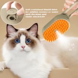 Escova a vapor para o cabelo do cão e do gato, escova a vapor 3 em 1, vaporizador, massagem, depilação, grooming suprimentos, acessórios para animais de estimação - Image 4