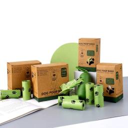 Sacos De Cocô De Cão Biodegradável, Sacos De Resíduos De Gato Degradável, Eco-Friendly Doggie Green EPI, Mais grosso Pet Supplies - Image 3