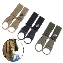 3 pçs garrafas de água fivela conjunto ao ar livre correias de náilon tático garrafa de água gancho mochila cabide cinto suporte garrafa de água clipe - Image 1