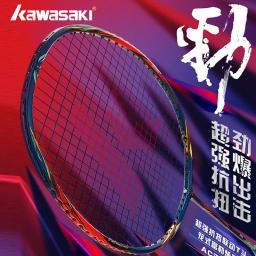 Kawasaki king k9 4u raquete de badminton profissional t-join power all-around velocidade & ataque kawasaki raquete de badminton - Image 1