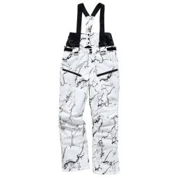 Inverno ao ar livre calças de snowboard homens e mulheres calças de neve quentes inverno quente engrossado calças de esqui branco S-XXL - Image 3