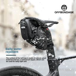 Offbondage saco de bicicleta 1.8l reflexivo sela saco à prova dwaterproof água ciclismo cauda saco portátil mtb estrada pacote traseiro sob o assento saco - Image 6