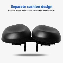 Confortável dupla acolchoada moto selas pad, dois lugares almofada de bicicleta, substituição multi-função, esportes, sem nariz, fácil instalar - Image 5