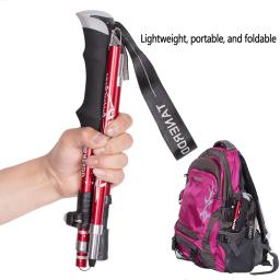 Bastão telescópico para os idosos, Bastão ajustável, Acampamento ao ar livre portátil, Caminhadas, 5 Seção, 1Pc - Image 2