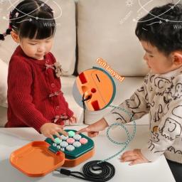 Tic-tac-toe tabuleiro multifuncional jogos eletrônicos montessori quebra-cabeça jogo de mesa xadrez conjunto portátil para adultos crianças - Image 6