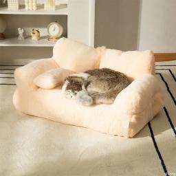 Almofada para dormir super macia para animais de estimação, sofá quente para cães e gatos pequenos e médios, filhote e gatinho, cama para animais de estimação - Image 4