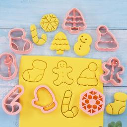 Conjunto De Moldes De Biscoito De Natal, Carimbo De Biscoito, Molde De Sobremesa, Árvore De Natal Bonito, Cortador De Biscoito De Gingerbread, Fondant Geada, 8pcs - Image 3