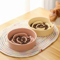 Tigela cerâmica de alimentação lenta para animais de estimação, anti-engasgo, tigela de alimentação, cães e filhotes anti-tumble, pequenos e médios - Image 1