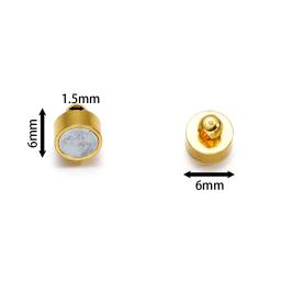 Fechos magnéticos para joias, conectores artesanais, suprimentos DIY de pulseiras e colares, cor prata e ouro, 6mm, 5 conjuntos - Image 2