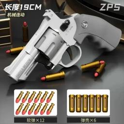 Pistola de liga longa para crianças bala macia, brinquedo de simulação, pode disparar pistola, estoura e aniversário, presente ao ar livre para menino, Zp5, Magnum - Image 4