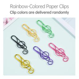 Marcadores de metal multicolor para entusiastas da música, clipes de papel, nota musical bonito, Paperclip, cartão do convite do partido, 30 pcs, 50 pcs, 100pcs - Image 4