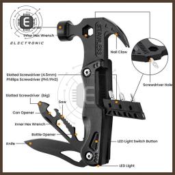 Multitool alicate multifuncional garra martelo ferramenta de aço inoxidável com bainha para ao ar livre - Image 1