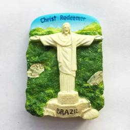 Brasil Ímãs de Geladeira Adesivos, Resina 3D, Geladeira Magnética, Decoração para o Lar, Artesanato Presente, Balneário Brasil - Image 6