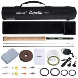 Goture tenkara vara de pesca com mosca combo 3.6m ultraleve haste de fibra carbono com linha isca clipper portátil tenkara haste conjunto equipamentos - Image 1