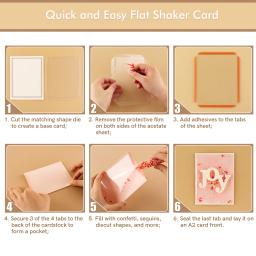 3 "3.5" 4.25 "4" x 5.25 "3" x 8 "cobre shaker plano transparente para cartões shaker fazendo folhas de acetato de criador shaker transparente de plástico - Image 2