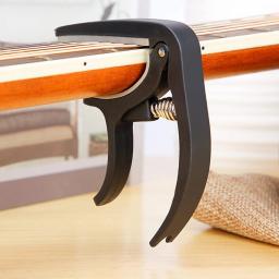 Capo de guitarra acústica ajustável, Capo deslizante movendo-se com 5 picaretas de graça, suporte de 1 picaretas, 4 cordas, 6 cordas, 7pcs - Image 4