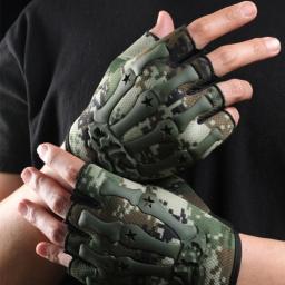 Luvas de meio dedo antiderrapantes sem dedos para motocicleta, equitação, escalada, caminhadas, caça, esportes ao ar livre - Image 6