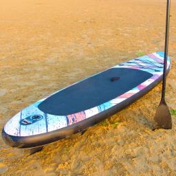 Atacado 10 pés levante-se paddle board kit deck inflável surf oceano prancha de fibra de vidro espuma - Image 4