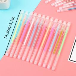 Art Marker Pen com Ponta Fina, Ouro Branco e Prata Ink Gel Pen, Destaque Pen, Papelaria Estudante, Desenho e Escrita Suprimentos, 0,8mm, 12PCs - Image 5