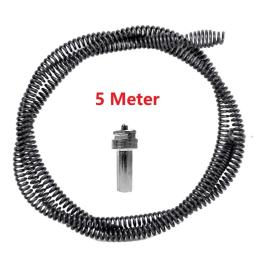 Para desobstruir cozinha banheiro drenos de chão ferramenta de limpeza 1pc ferramenta de tubulação de dragagem e conector de broca elétrica 5m mola de drenagem - Image 1