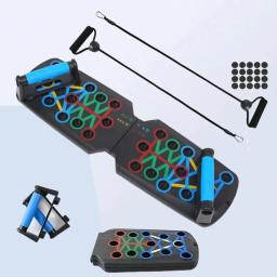 Kit de placa push-up multifuncional com alça, equipamento fitness dobrável para peito, abdômen, braço, acessórios de exercício para uso doméstico - Image 2