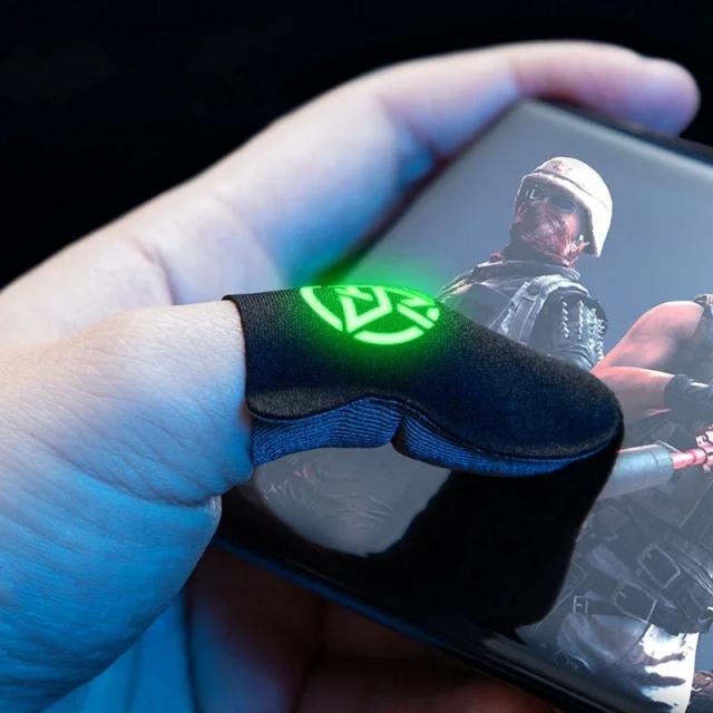 Capa para Jogos Móveis Dedo Dedales Gamer com Manga Sweatproof e Pontas para Tela Sensível ao Toque - Acessório para Jogos 1 Par