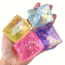 Colorido lento rebote cubo de gelo squeeze brinquedo seguro plástico alívio do estresse fidget durável portátil sensorial jogo foco ajuda crianças presente - Image 6