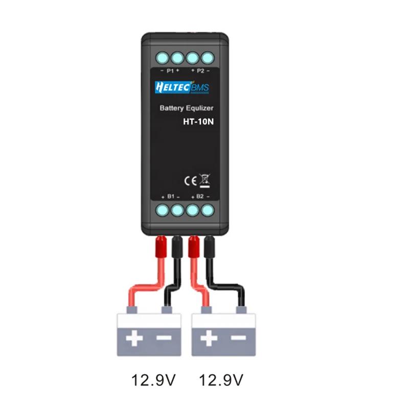 Heltec 12v bateria de chumbo ácido equalizador 10a ativo balanceador lipo/lifepo4 ligado em paralelo série lcd medidor para 24/36/48v/96v - Image 1