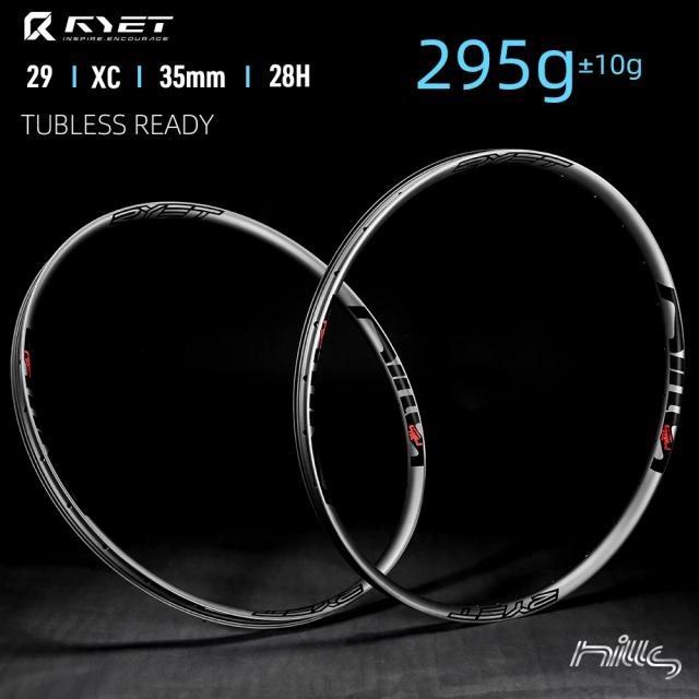 RYET 29 Jantes de MTB de Carbono T1000 Super Leve 35mm 28H XC Mountain Bike