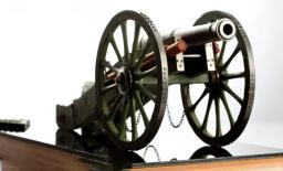 12 libras canhão de napolen período 1:20 modelo de madeira kit - Image 1