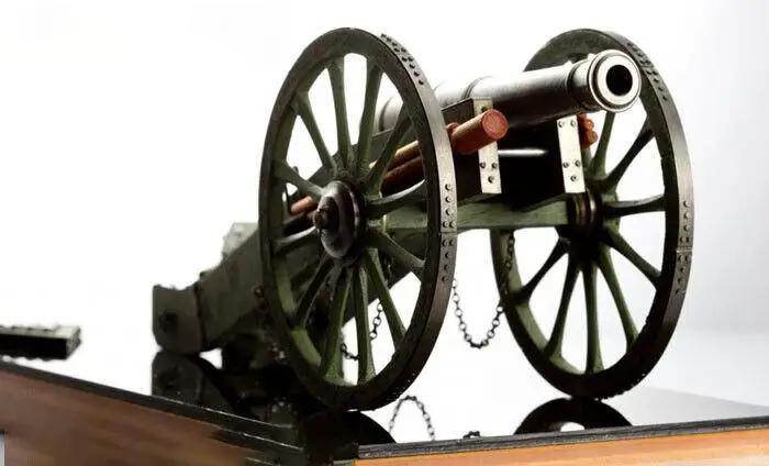 12 libras canhão de napolen período 1:20 modelo de madeira kit - Image 1