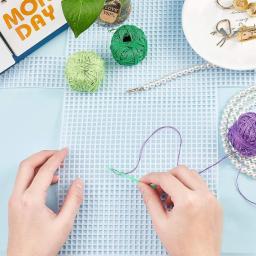 Folhas de lona plástica de malha clara para bordado, fáceis de cortar, Kits de lona plástica, artesanato, apuramento, 1 conjunto - Image 4