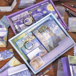 Van Gogh Scrapbook Material Conjunto De Papel, Caderno, Washi Tape, Livro De Mão, Agenda, Caixa De Presente, Pintura A Óleo, Diário, Planejador - Image 1