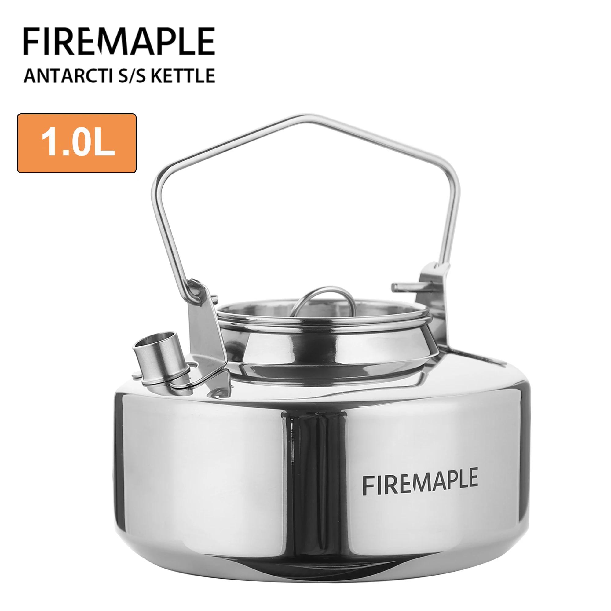 Fire Maple-Stainless Steel Teapot para Mochila, Chaleira de Camping, Bushcraft Gear, Outdoor Durável, Alta Qualidade, S304, 1L, 295g - Image 1