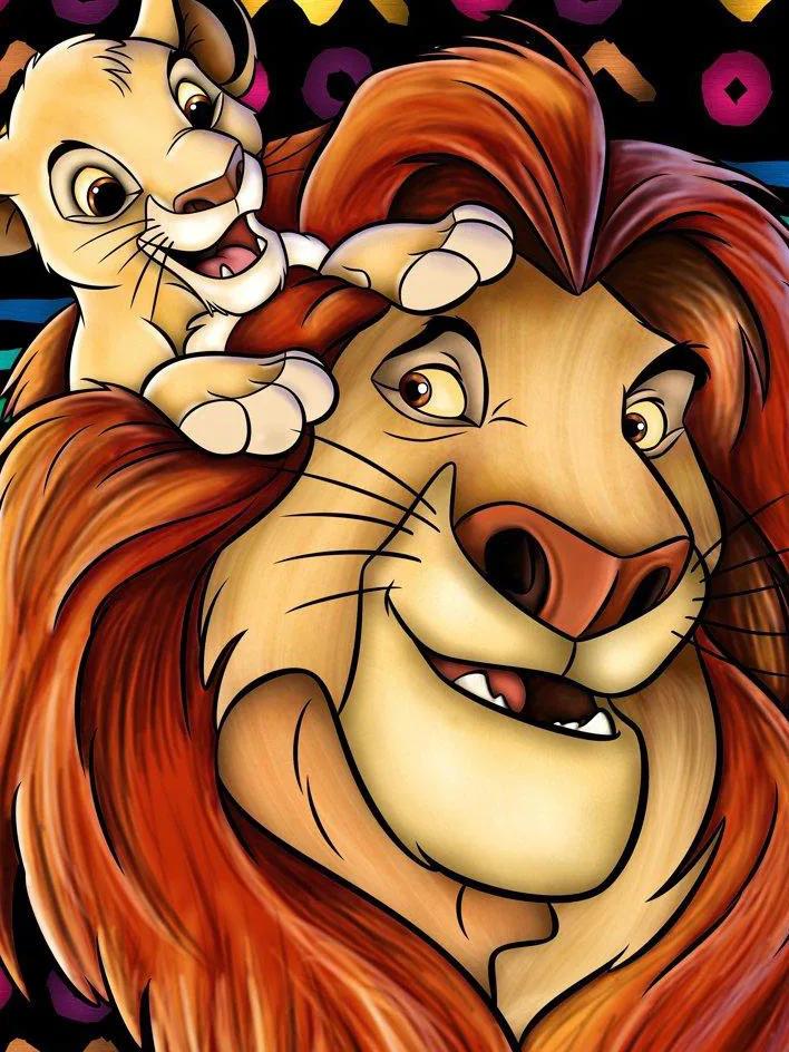 Disney Impresso Cross Stitch Kits O Rei Leão Bordado, Desenhos animados criativos Hobbies, Linha de algodão artesanal animal, Decoração para casa - Image 1