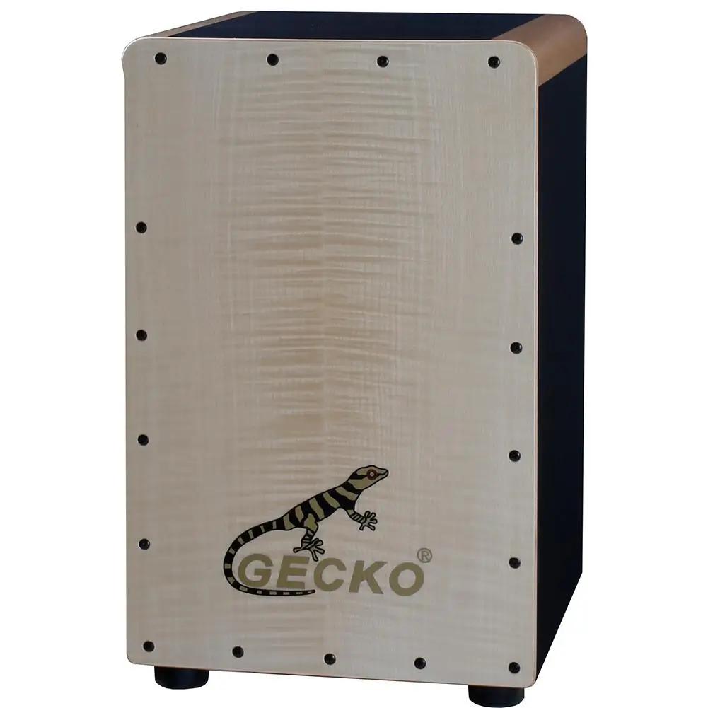 Gecko-Cajon tambor para iniciantes, instrumento de percussão, placa única, caixa de madeira maciça, estilo portátil, mão batida - Image 1