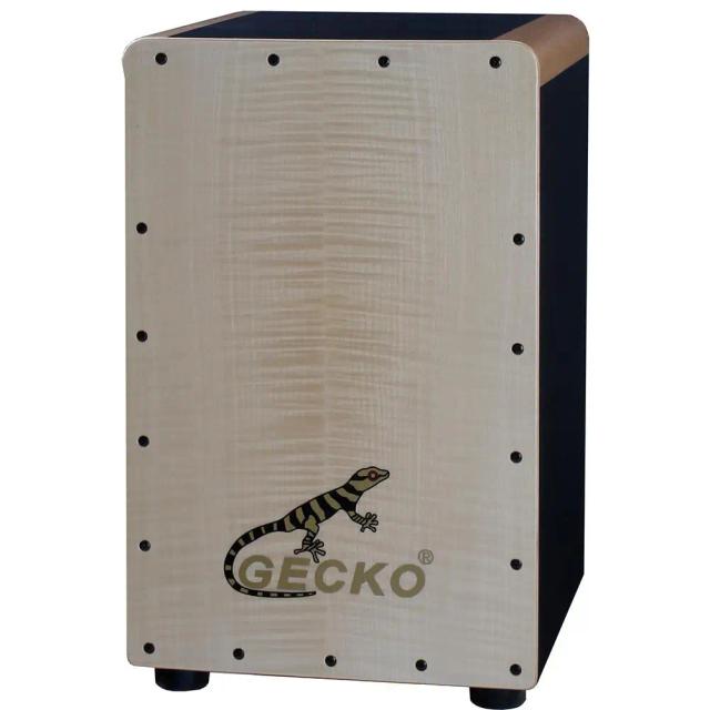 Gecko-Cajon: Tambor de Percussão Portátil para Iniciantes em Madeira Maciça com Placa Única